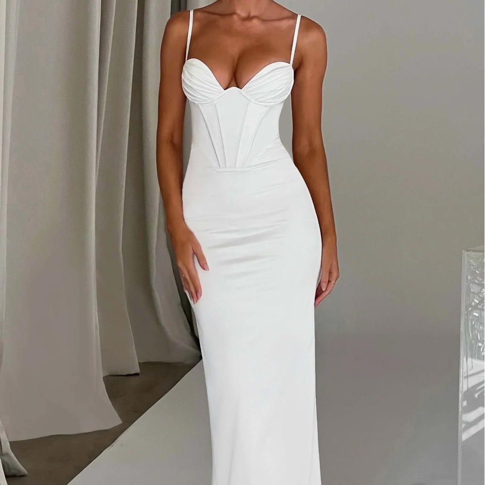 Elegant Off White BabyBoo Corset Dress